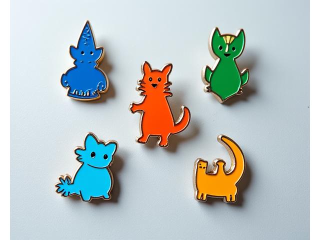 Exclusive enamel pin set featuring characters from 'Enchanted Glyphs'