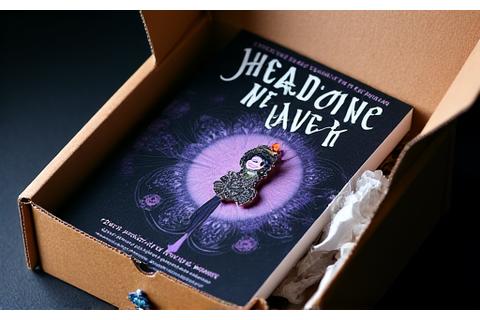 September 2023 subscription box contents featuring the 'Shadow Weaver' graphic novel, a signed art print, and a custom enamel pin.
