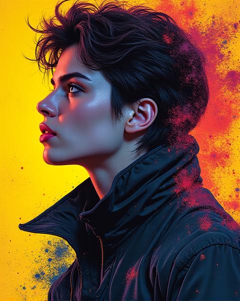 Vibrantly illustrated variant comic cover