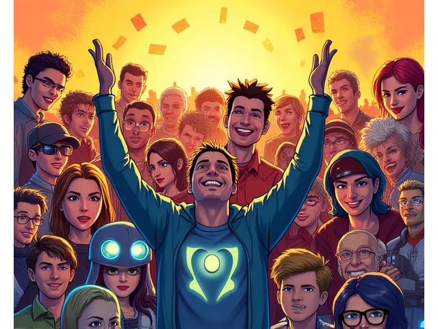 A vibrant fan art illustration of mixed comic and game characters in a dynamic pose, created by a community member.