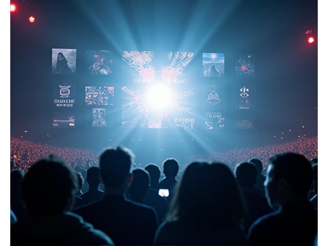 Spotlight shining on a game icon on a digital screen, symbolizing marketing support and featured placement.